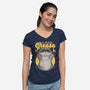 Raccoon Grilled Cheese-Womens-V-Neck-Tee-Studio Mootant