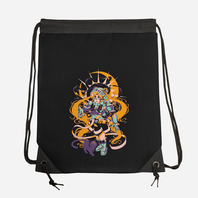 Moon Warrior-None-Drawstring-Bag-ilustrata