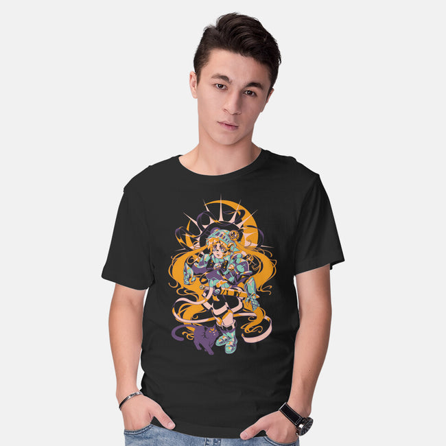 Moon Warrior-Mens-Basic-Tee-ilustrata