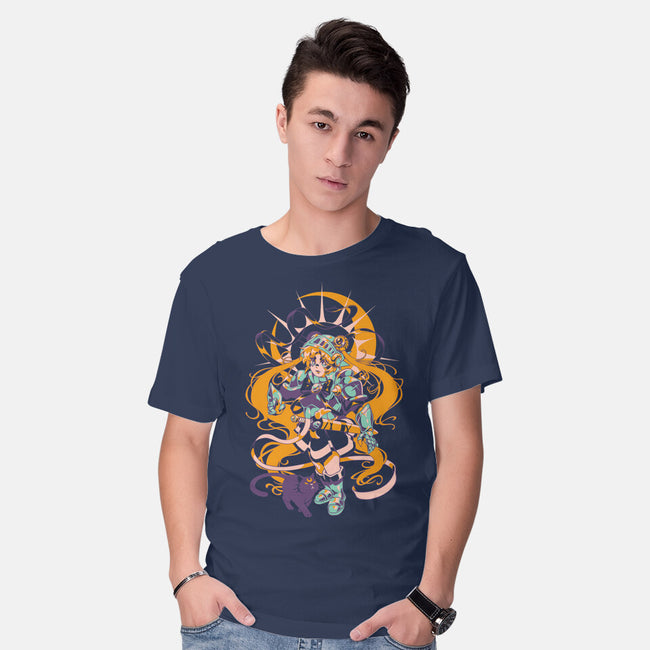 Moon Warrior-Mens-Basic-Tee-ilustrata