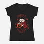 Creep It Cozy-Womens-V-Neck-Tee-fanfreak1