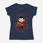 Creep It Cozy-Womens-V-Neck-Tee-fanfreak1