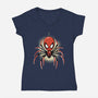 Webslinger From Queens-Womens-V-Neck-Tee-palmstreet