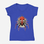 Webslinger From Queens-Womens-V-Neck-Tee-palmstreet
