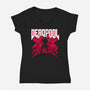 Deadpool Doomsday-Womens-V-Neck-Tee-rocketman_art