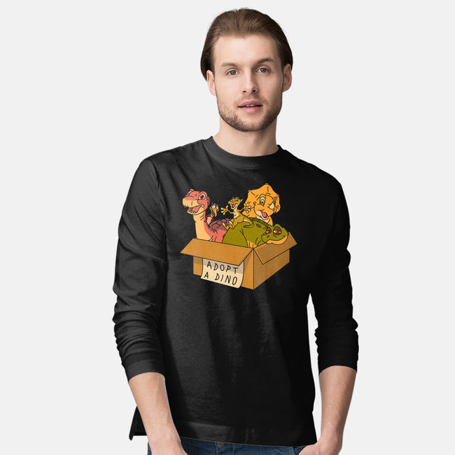 Adopt A Dinosaur-Mens-Long Sleeved-Tee-patrickgp