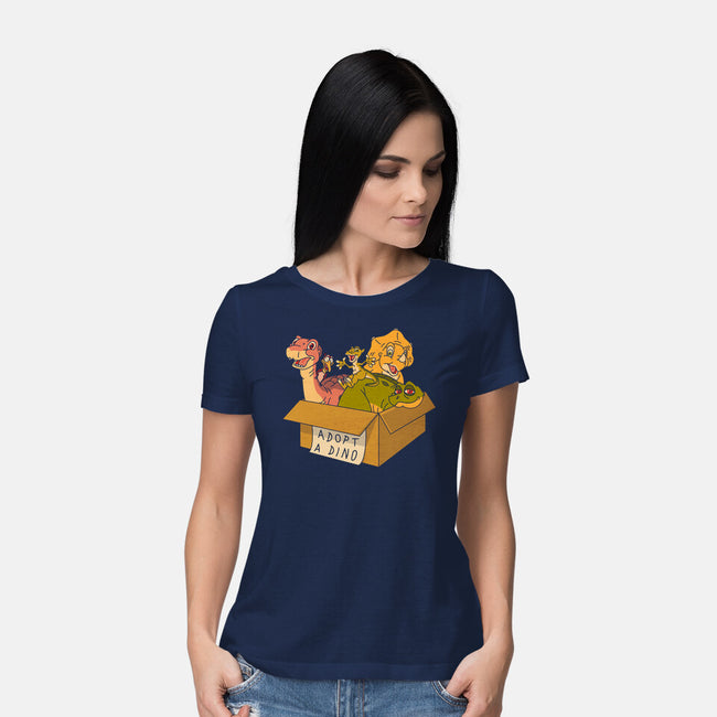 Adopt A Dinosaur-Womens-Basic-Tee-patrickgp