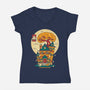 Haunted Getaway-Womens-V-Neck-Tee-krisren28