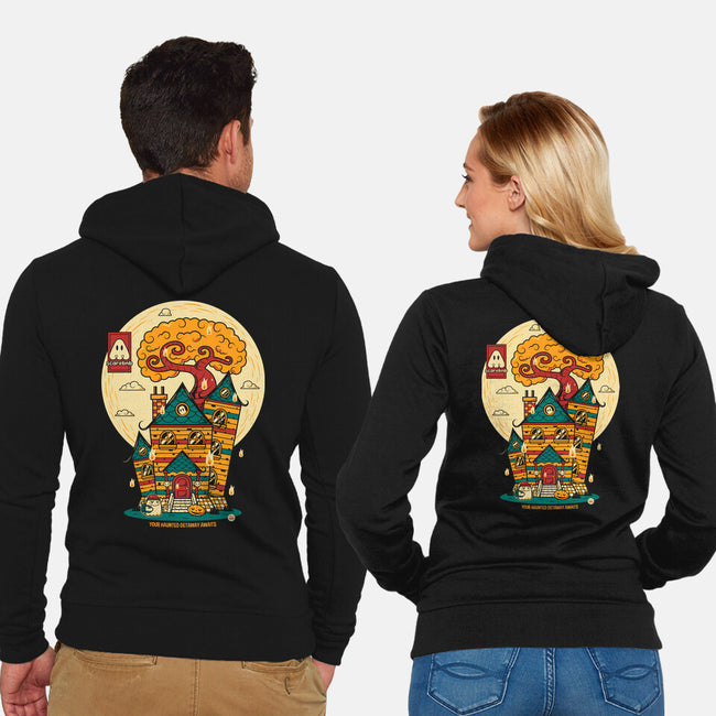 Haunted Getaway-Unisex-Zip-Up-Sweatshirt-krisren28