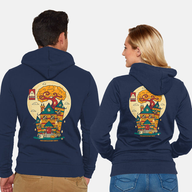Haunted Getaway-Unisex-Zip-Up-Sweatshirt-krisren28