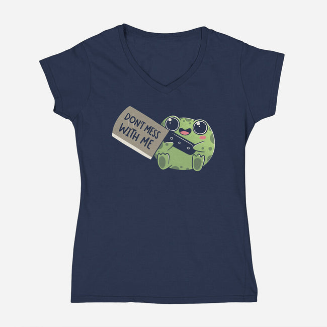 Be Warned-Womens-V-Neck-Tee-koalastudio