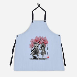 Six And Mono Sumi-e-Unisex-Kitchen-Apron-DrMonekers