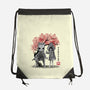 Six And Mono Sumi-e-None-Drawstring-Bag-DrMonekers
