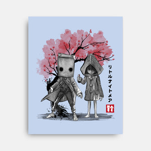 Six And Mono Sumi-e-None-Stretched-Canvas-DrMonekers