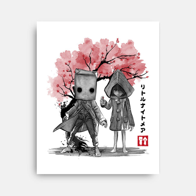 Six And Mono Sumi-e-None-Stretched-Canvas-DrMonekers