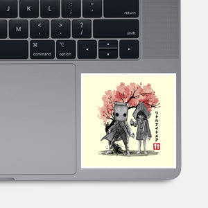 Six And Mono Sumi-e-None-Glossy-Sticker-DrMonekers