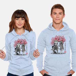 Six And Mono Sumi-e-Unisex-Pullover-Sweatshirt-DrMonekers