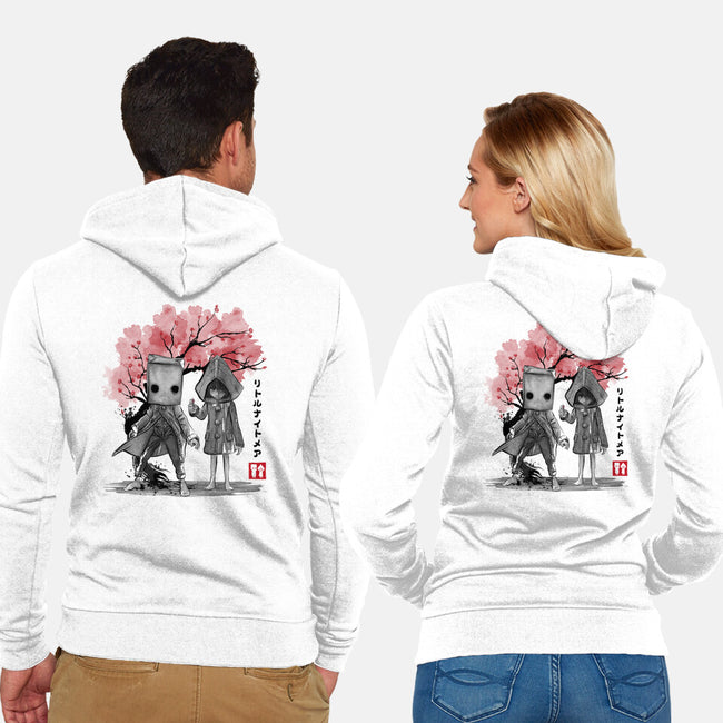 Six And Mono Sumi-e-Unisex-Zip-Up-Sweatshirt-DrMonekers