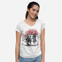 Six And Mono Sumi-e-Womens-V-Neck-Tee-DrMonekers