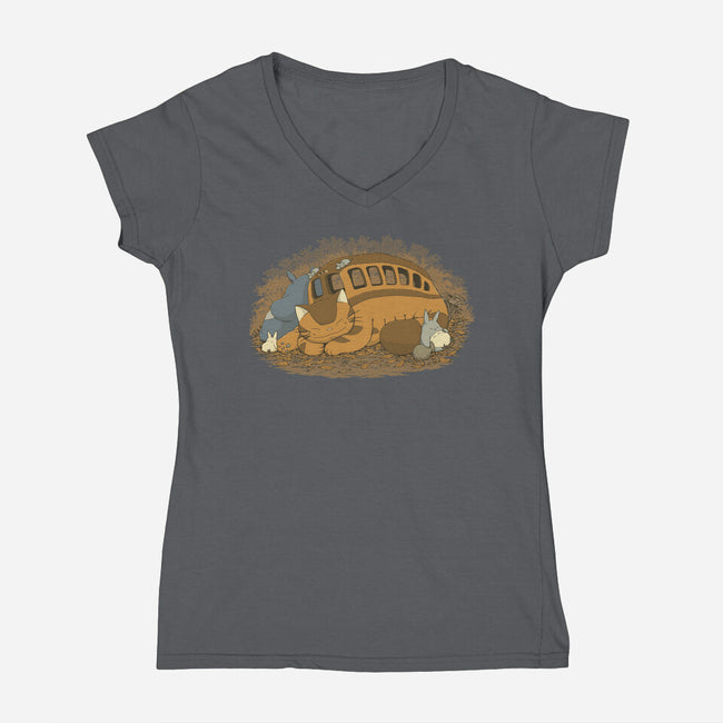 Spirits Nap-Womens-V-Neck-Tee-pigboom