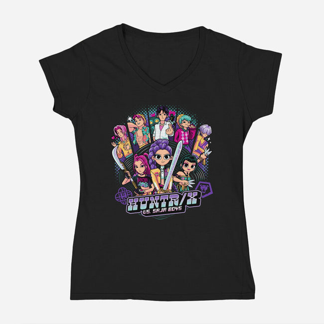 KPop Pilgrim-Womens-V-Neck-Tee-PrimePremne