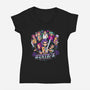 KPop Pilgrim-Womens-V-Neck-Tee-PrimePremne