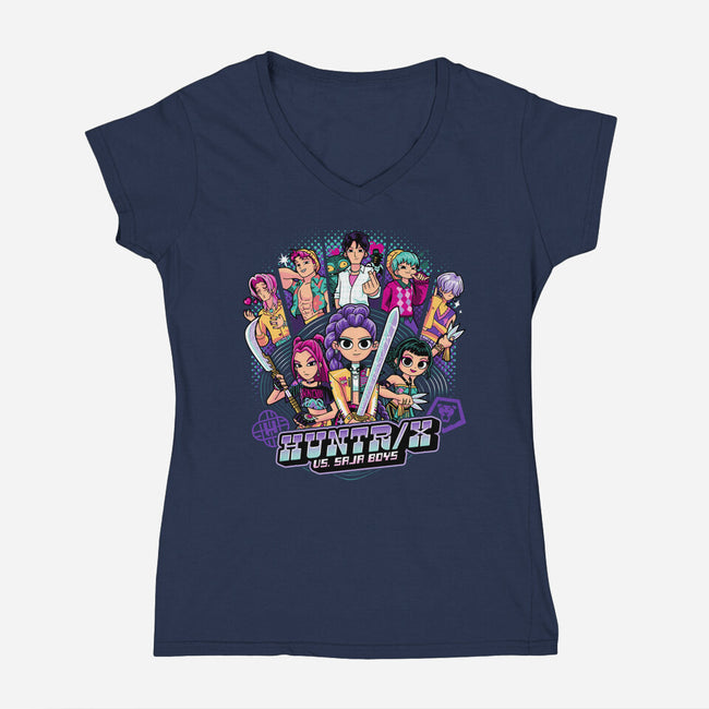 KPop Pilgrim-Womens-V-Neck-Tee-PrimePremne