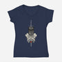 Tis But A Tat-Womens-V-Neck-Tee-rocketman_art