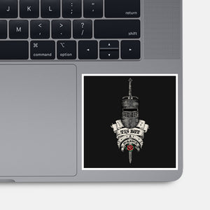 Tis But A Tat-None-Glossy-Sticker-rocketman_art