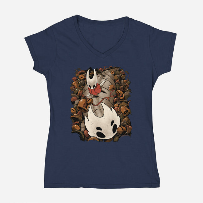 Fast Travel-Womens-V-Neck-Tee-Bruno Mota