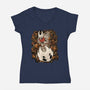 Fast Travel-Womens-V-Neck-Tee-Bruno Mota