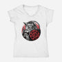 Armoured Soul-Womens-V-Neck-Tee-glitchygorilla