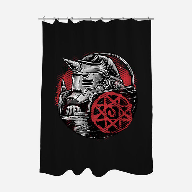 Armoured Soul-None-Polyester-Shower Curtain-glitchygorilla