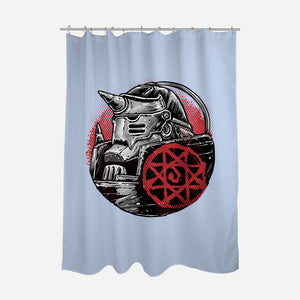 Armoured Soul-None-Polyester-Shower Curtain-glitchygorilla