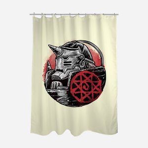 Armoured Soul-None-Polyester-Shower Curtain-glitchygorilla
