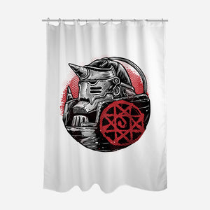 Armoured Soul-None-Polyester-Shower Curtain-glitchygorilla