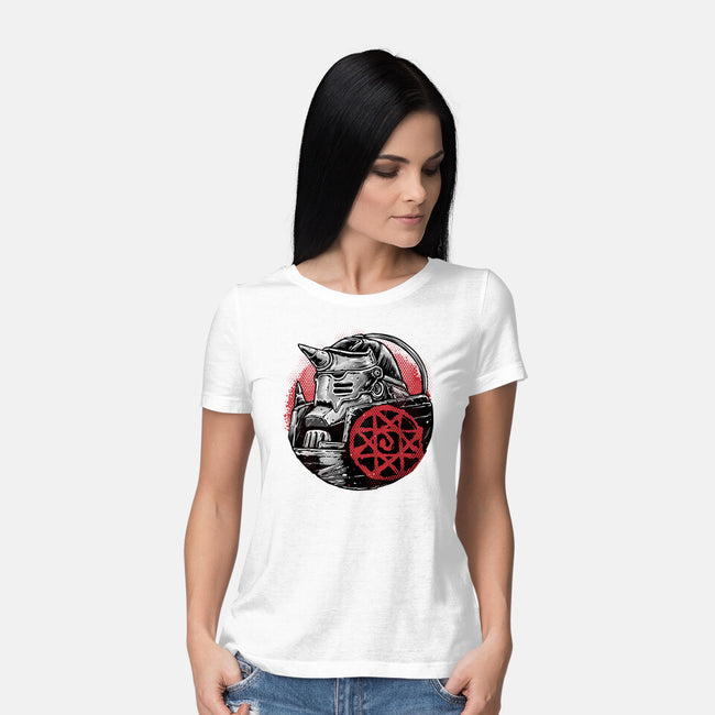 Armoured Soul-Womens-Basic-Tee-glitchygorilla