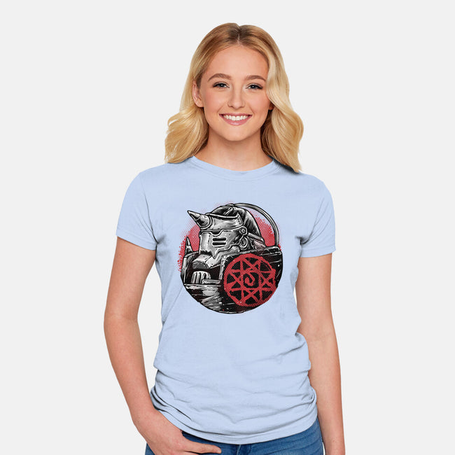 Armoured Soul-Womens-Fitted-Tee-glitchygorilla
