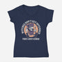 Witches Curse-Womens-V-Neck-Tee-Nemons