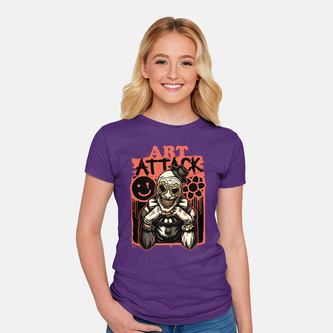 Clown Art TV Show-Womens-Fitted-Tee-Studio Mootant