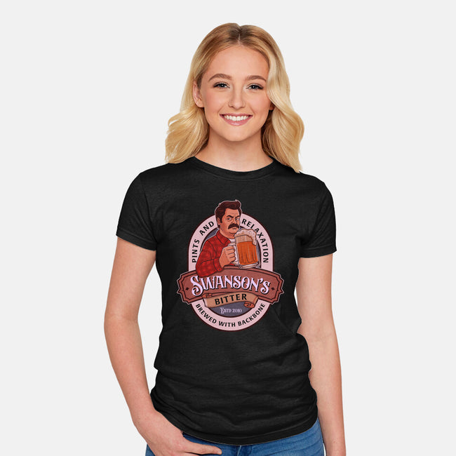 Swanson Bitter Ale-Womens-Fitted-Tee-P1yu5h