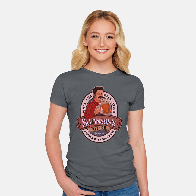 Swanson Bitter Ale-Womens-Fitted-Tee-P1yu5h
