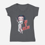 Rebel Pinup-Womens-V-Neck-Tee-P1yu5h