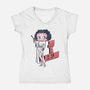 Rebel Pinup-Womens-V-Neck-Tee-P1yu5h