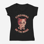 Screaming Inside-Womens-V-Neck-Tee-eduely