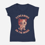 Screaming Inside-Womens-V-Neck-Tee-eduely