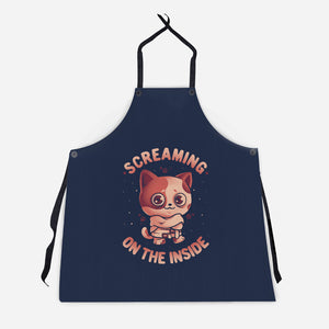 Screaming Inside-Unisex-Kitchen-Apron-eduely