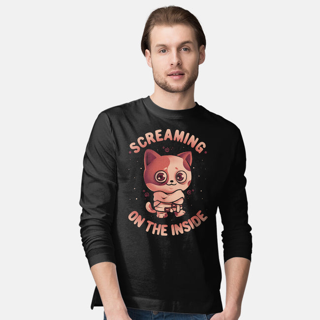 Screaming Inside-Mens-Long Sleeved-Tee-eduely