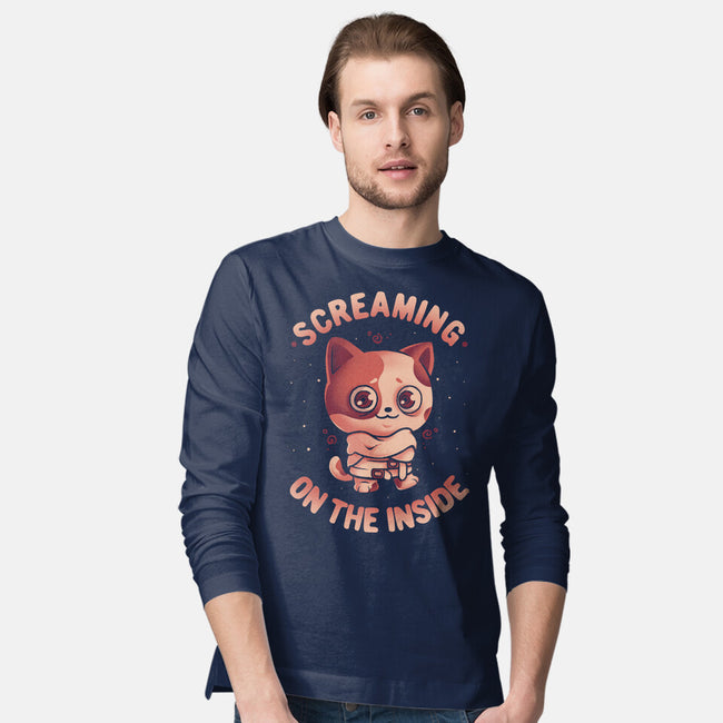Screaming Inside-Mens-Long Sleeved-Tee-eduely
