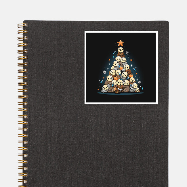 Otter Christmas-None-Glossy-Sticker-Vallina84